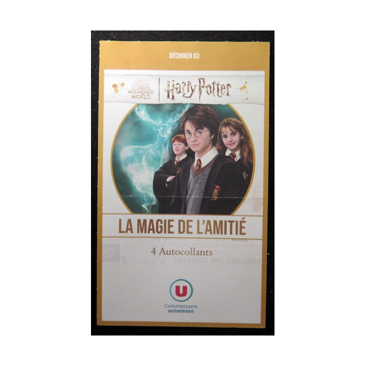 4 autocollants HARRY POTTER la magie de l'amitié 