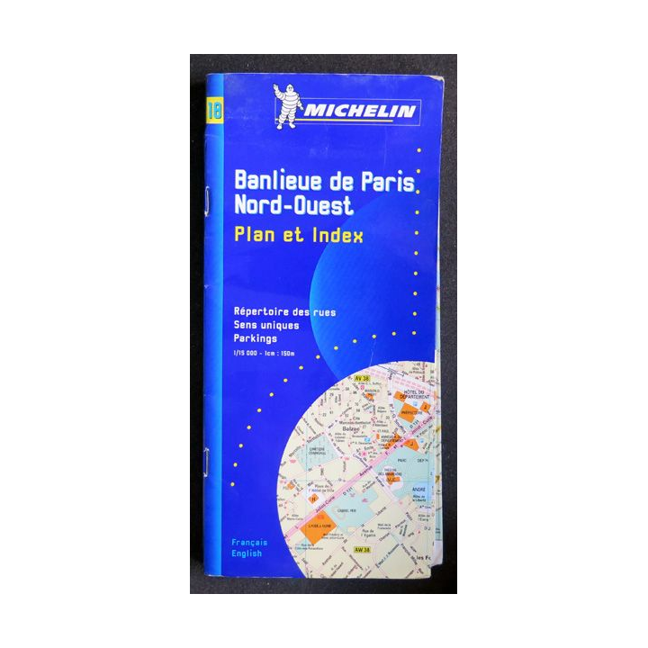 Plan et Index de la Banlieue de Paris Nord-Ouest  carte 1/15000° n° 18