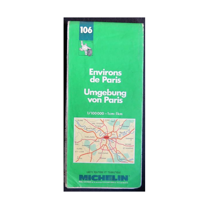 Carte des Environs de Paris 1/100000° n° 106