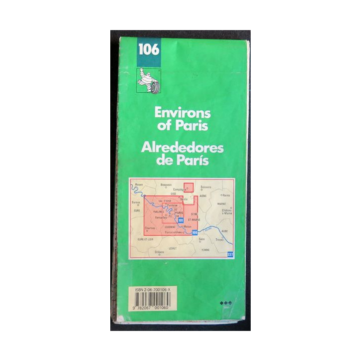 Carte des Environs de Paris 1/100000° n° 106