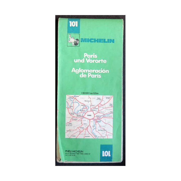 Carte de la Banlieue de Paris 1/50 000° n° 101