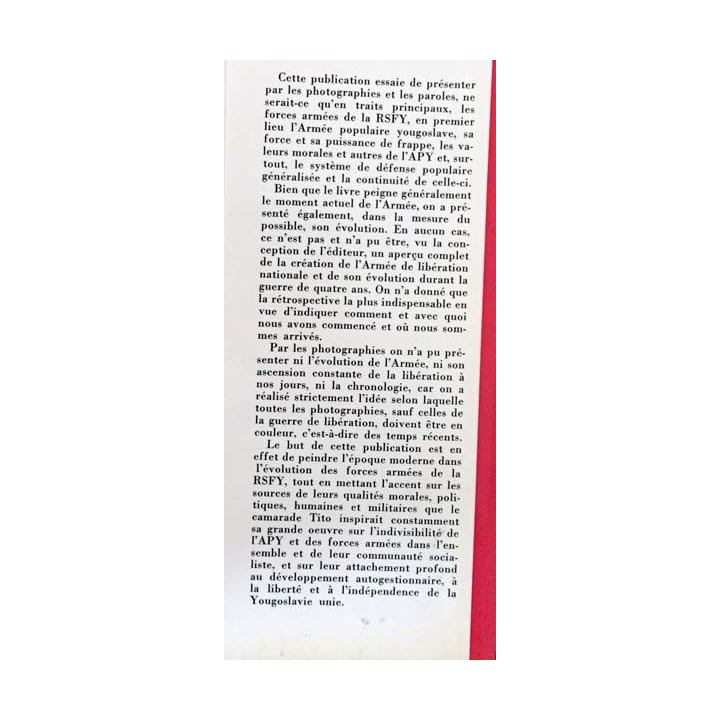 1. Forces armées de la République Socialiste Fédérative de Yougoslavie publié par la maison d'édition et de presse