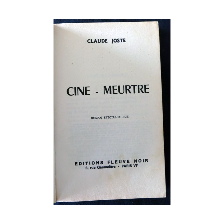 Ciné-meurtres de Claude Joste aux éditions Fleuve Noir
