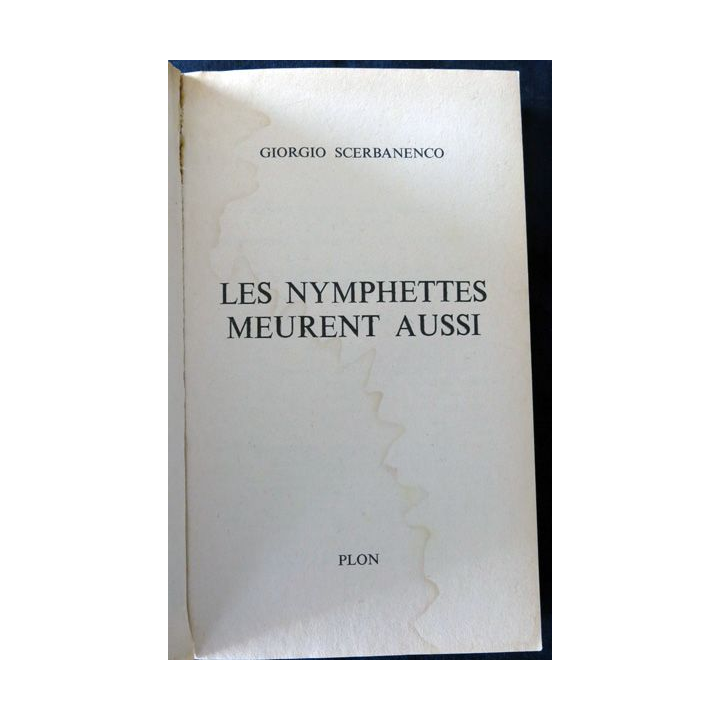 Les nymphettes meurent aussi  de Giorgio Scerbanenco aux éditions Plon