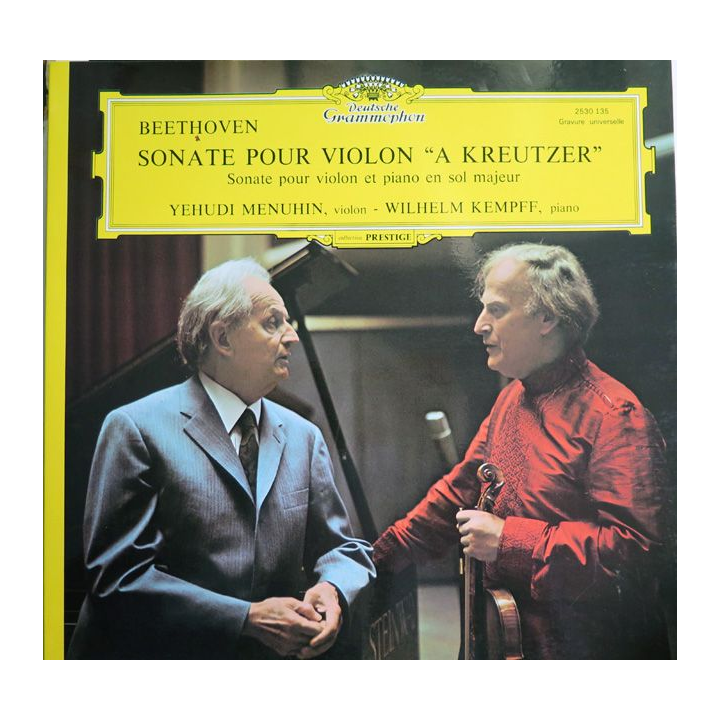 DISQUE 33 TOURS : Beethoven sonate pour violon "A Kreutzer"  Yehudi Menuhin et Wilhem Kempff