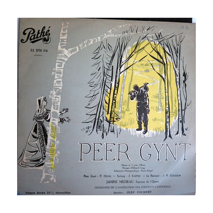 DISQUE 33 TOURS : Peer Gynt Drame en 5 actes d'Ibsen avec Jeanine Micheau