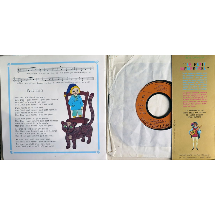 DISQUE 45 TOURS : Chansons dorées de notre enfance volume 7