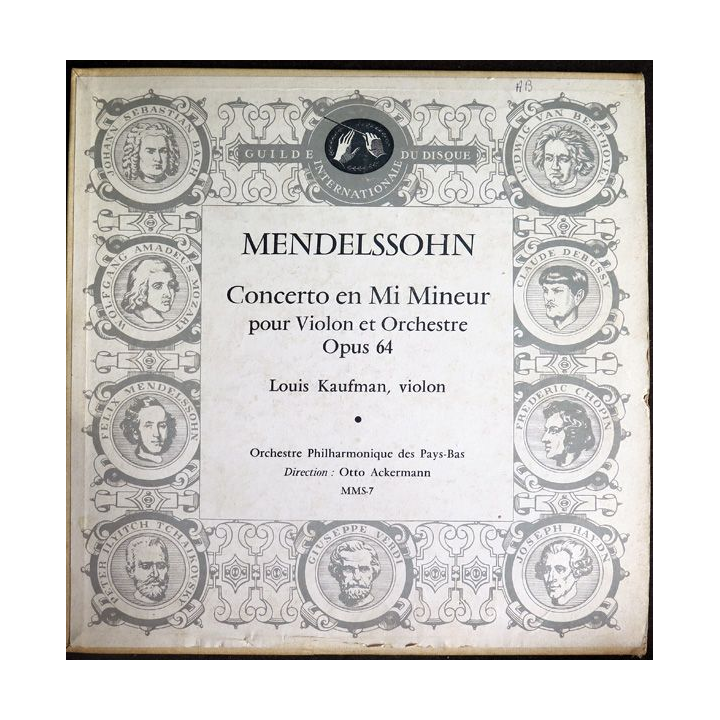 Disque 33 Tours de Mendelssohn concerto en Mi mineur pour violon et Orchestre Opus 64