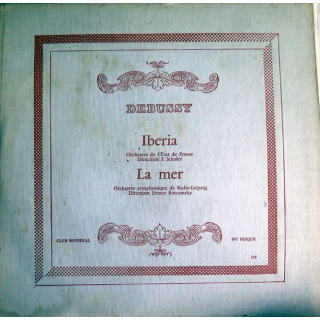 Disque 33 Tours de Debussy Iberia et La mer