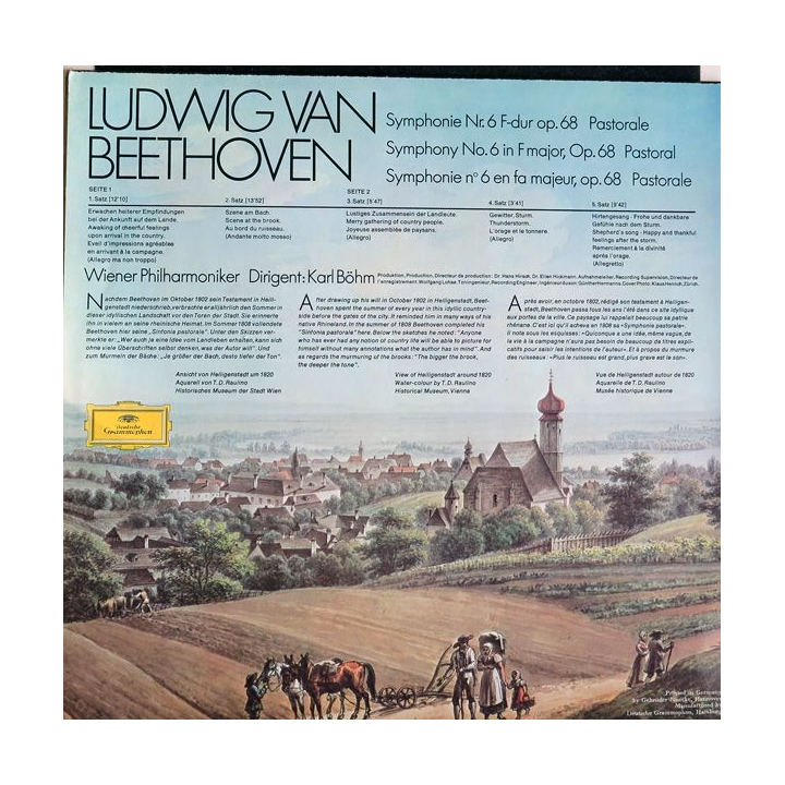 Disque 33 Tours de Ludwig Van Beethoven symphonie n° 6 Pastorale Karl Böhm