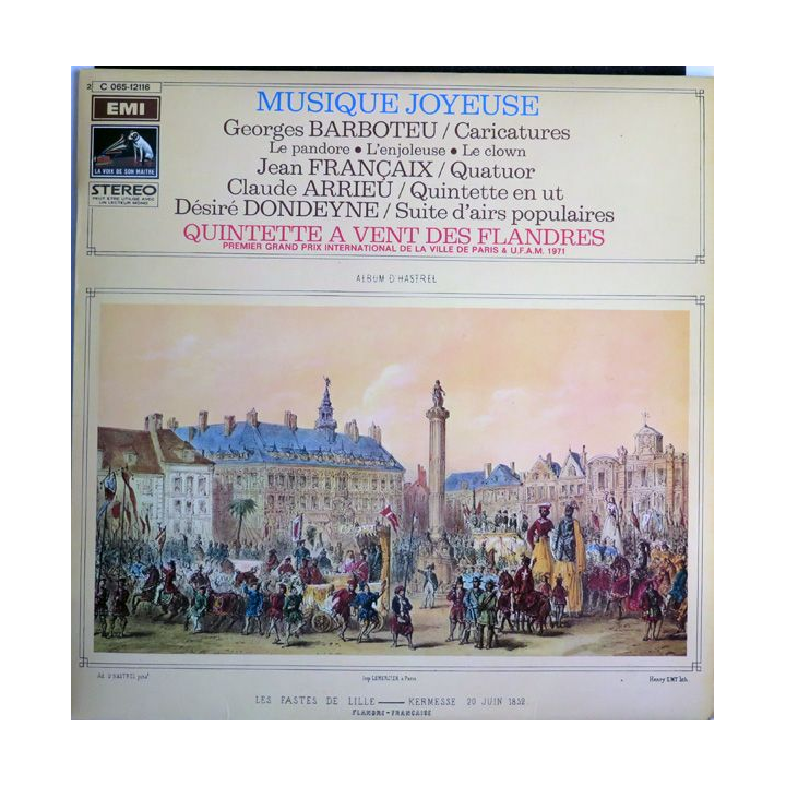 Disque 33 Tours Musique joyeuse Georges Barboteu, Jean Françaix, Claude Arrieu, Désiré Dondeyne