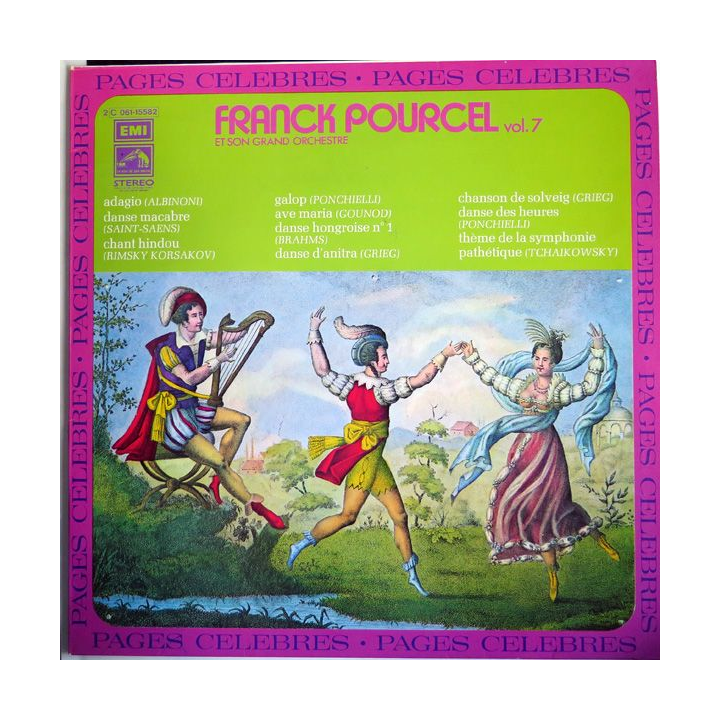 Disque 33 Tours Pages célèbres de Franck Pourcel et son Grand Orchestre volume 7