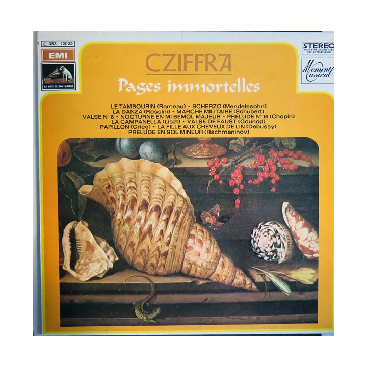 Disque 33 Tours Pages immortelles de CZIFFRA