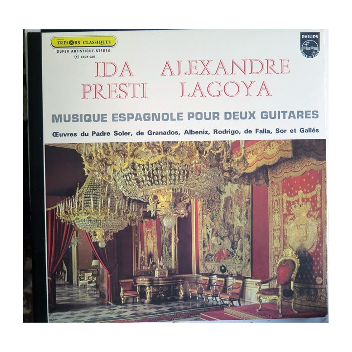 Disque 33 Tours Musique espagnole pour deux guitares Ida Alexandre et Presti Lagoya