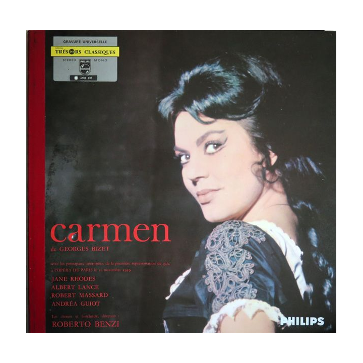 Disque 33 Tours Carmen de Georges Bizet