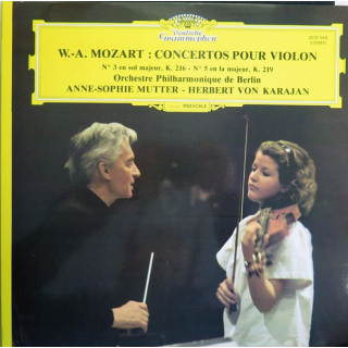 Disque 33 Tours Mozart Concertos pour Violon n° 3 en sol majeur Anne-Sophie Mutter Herbert Von Karajan