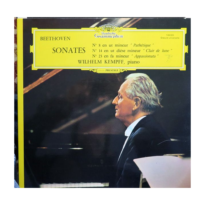 Disque 33 Tours Beethoven Sonates n° 8, 14 et 23 Wilhem Kempff au piano