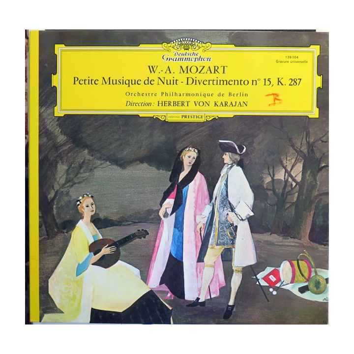 Disque 33 Tours W. A. Mozart Petite musique de nuit Divertimento n° 15 Herbert von Karajan
