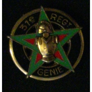 Insigne métallique du 31° régiment du génie fabrication Drago G. 2997