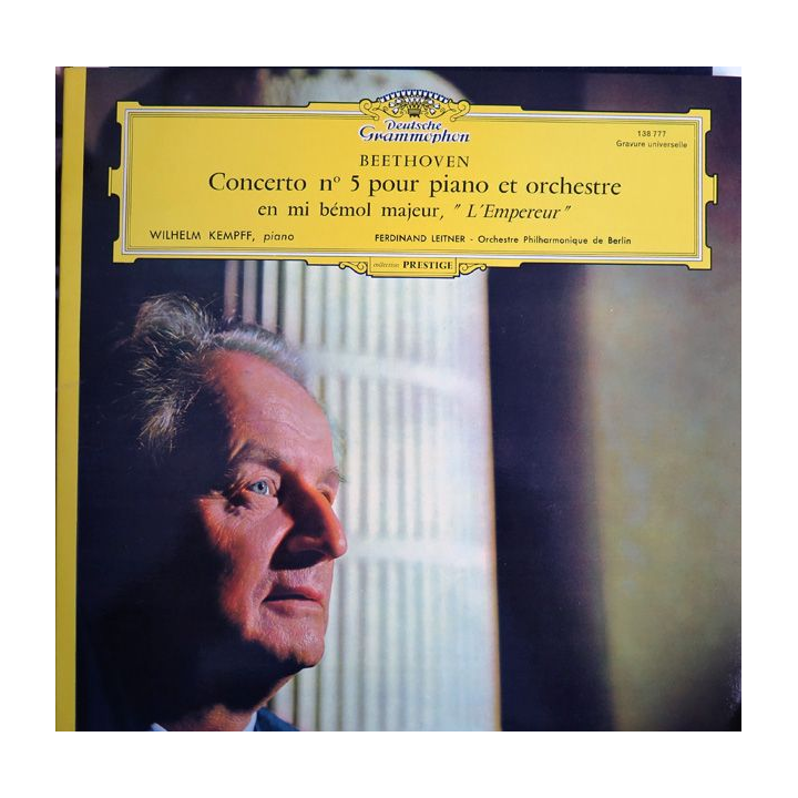 Disque 33 Tours Beethoven Concerto n° 5 pour piano et orchestre  Wilhem Kempff