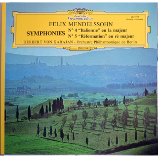 Disque 33 Tours Felix Mendelssohn Symphonies n° 4 et 5 Herbert von Karajan
