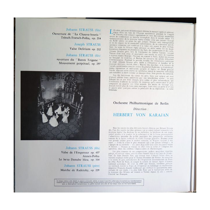 Disque 33 Tours Felix Mendelssohn Symphonies n° 4 et 5 Herbert von Karajan