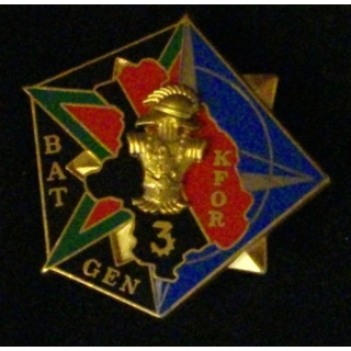 insigne métallique du 31° régiment du génie KFOR BATGEN 3