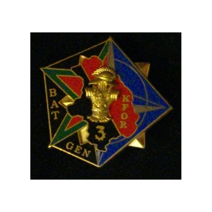 insigne métallique du 31° régiment du génie KFOR BATGEN 3