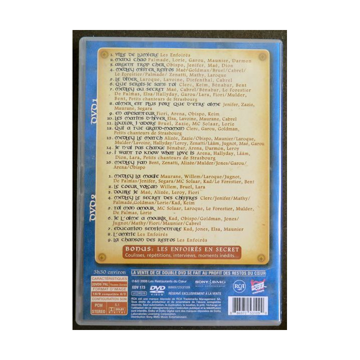 DVD : Les secrets des enfoirés 2 DVD