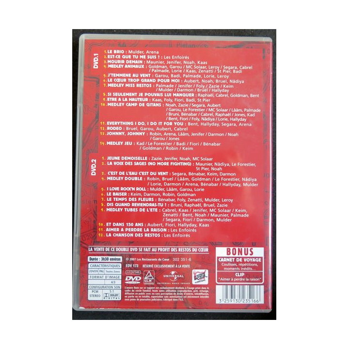 DVD : La caravane des enfoirés 2 DVD