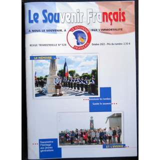 Le Souvenir Français N° 528 : bulletin Octobre 2022