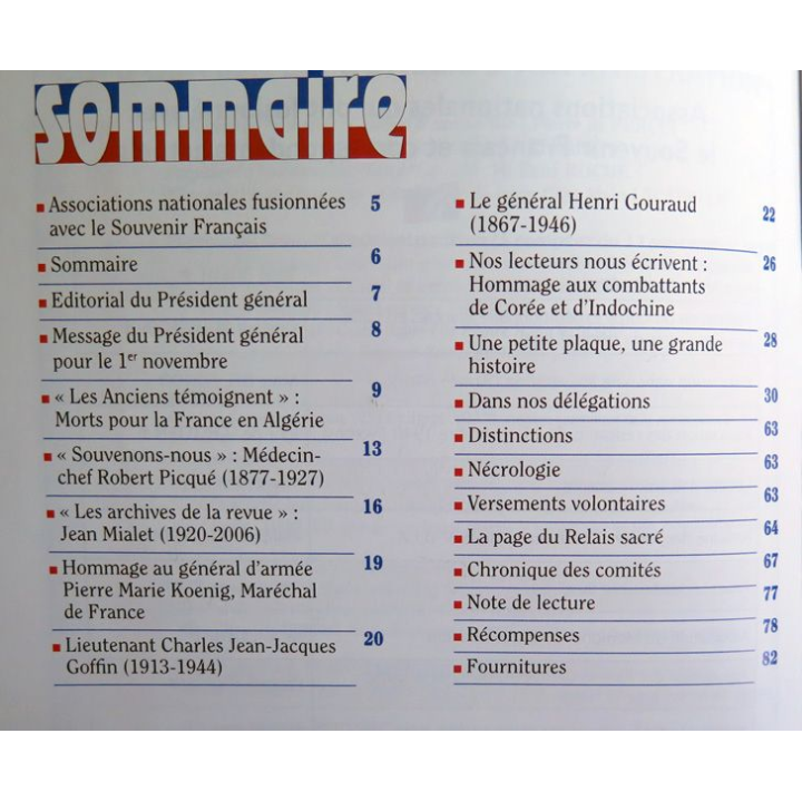 Le Souvenir Français N° 528 : bulletin Octobre 2022