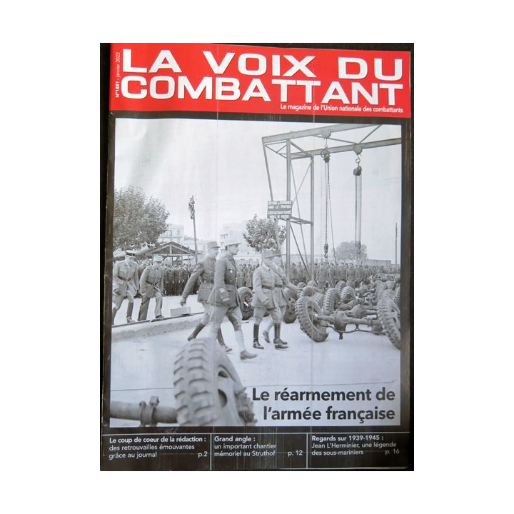 LA VOIX DU COMBATTANT N°1881 Janvier 2023 sur le réarmement de l'armée française