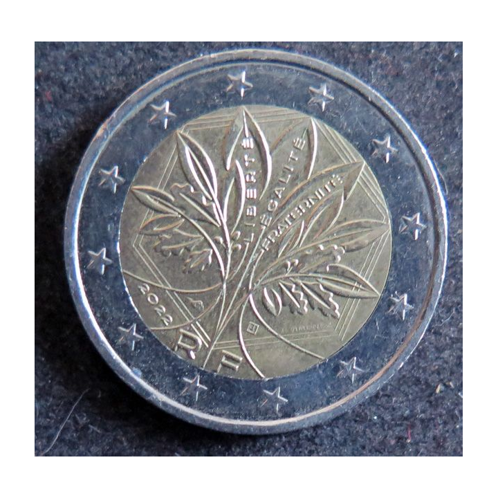 FRANCE : Pièce de 2 euros Liberté Égalité Fraternité 2022