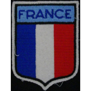 INSIGNE DE MANCHE "FRANCE" SUR FOND BLEU CLAIR (PORTÉ PAR EIS)