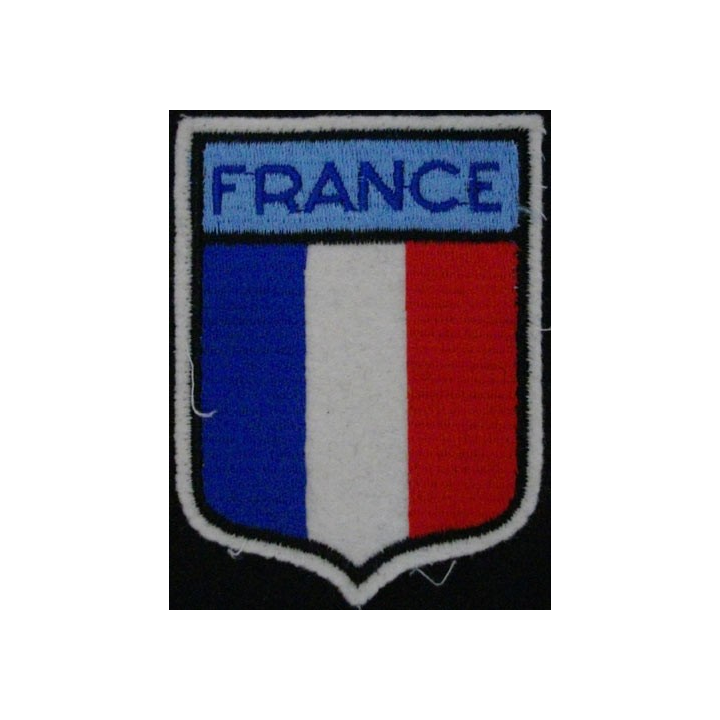 INSIGNE DE MANCHE "FRANCE" SUR FOND BLEU CLAIR (PORTÉ PAR EIS)
