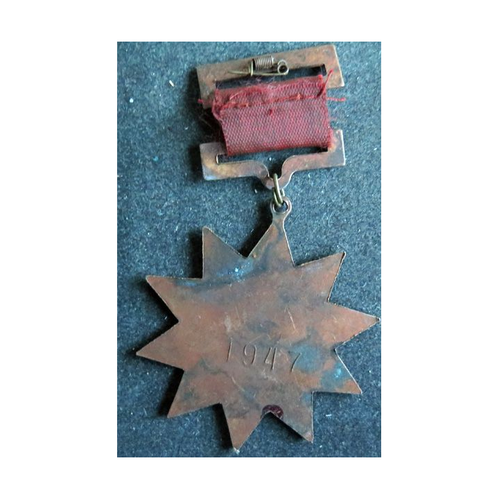 CHINE : médaille militaire chinoise inconnue 1947