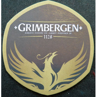 DESSOUS DE VERRE A BIÈRE Grimbergen 1128 de largeur 10 cm