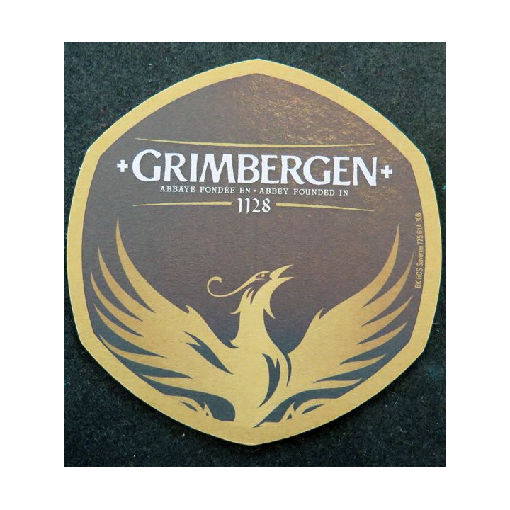 DESSOUS DE VERRE A BIÈRE Grimbergen 1128 de largeur 10 cm