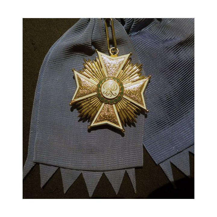 POLOGNE : Ordre de l'Aigle blanc Grand Croix De la Gemme plaquée or et émaillée (superbe copie)