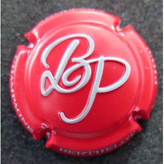 Capsule Muselet de bouteille de Champagne BERTHELOT-PIOT n° 10b Gris pâle et rouge