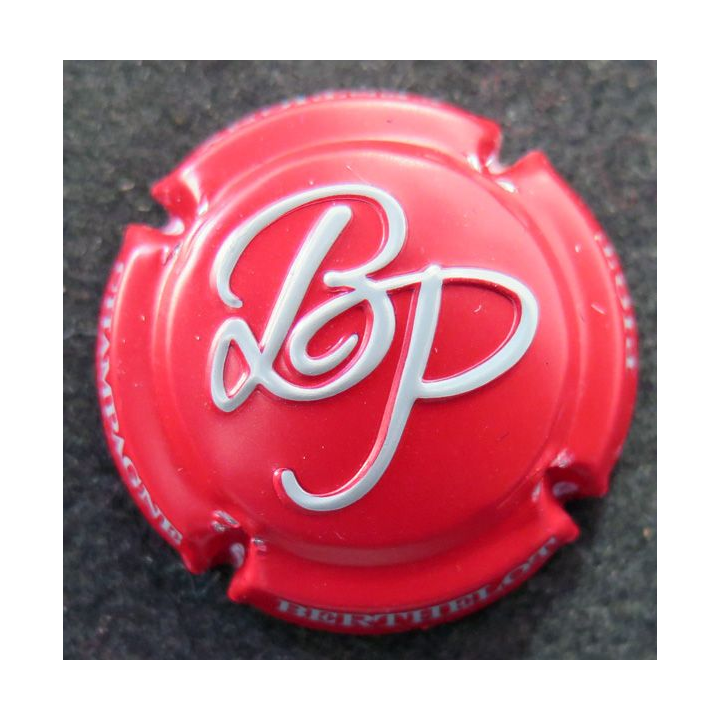 Capsule Muselet de bouteille de Champagne BERTHELOT-PIOT n° 10b Gris pâle et rouge