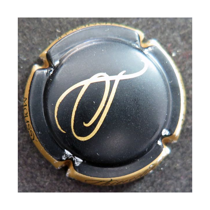 Capsule Muselet de bouteille de champagne THIERCELIN n° 2 Noir et Or