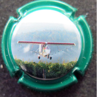 Capsule Muselet de bouteille de champagne REAUT Alain n° 2 contour vert métallisé