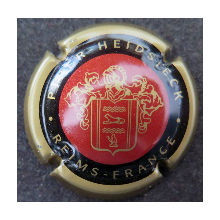Capsule Muselet de bouteille de champagne PIPER-HEIDSIECK n° 104  ctr or, Rouge et Noir