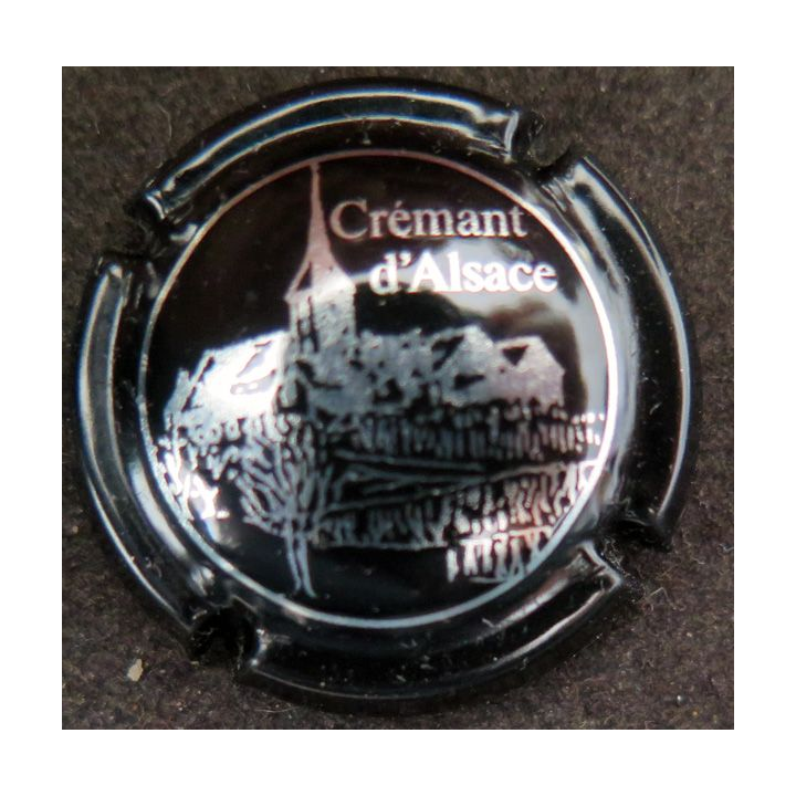 Capsule Muselet de bouteille de Crémant d'Alsace n° 53b Or-jaune et noir