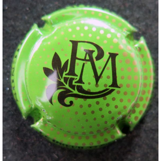 Capsule Muselet de bouteille de champagne MIGNON Pierre n° 89e Vert PM marron