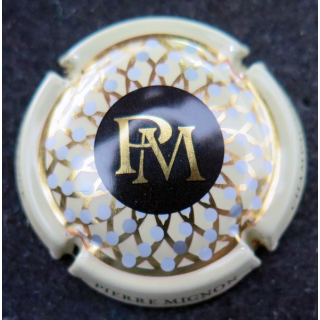 Capsule Muselet de bouteille de champagne MIGNON Pierre n° 219b contour beige centre noir