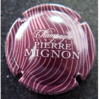 Capsule Muselet de bouteille de champagne MIGNON Pierre n° 197e Jéroboam rayures roses