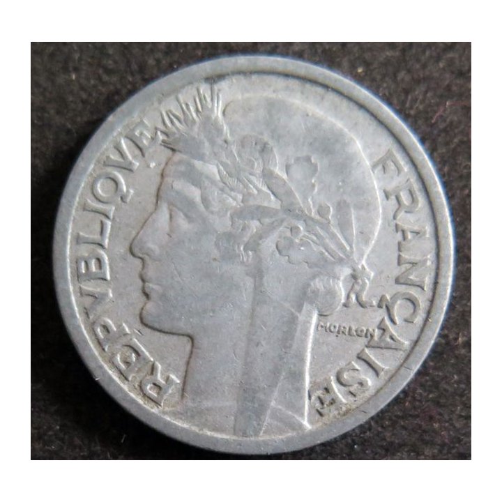 FRANCE : Pièce de 2 francs 1946 Morlon aluminium